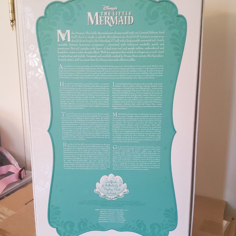 Disney limited 17 in ARIEL GRAIL  LIMITED   First one made  RETIRED  RARE - Picture 2 of 3